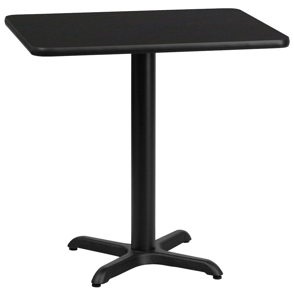 24'' x 30'' Rectangular Black Table Top with 22'' x 22'' Table Height Base. Picture 4