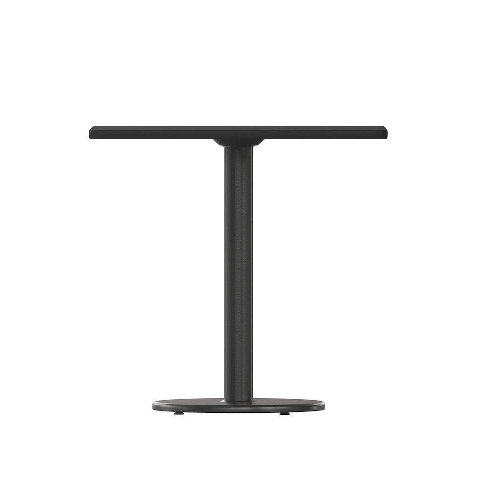 30'' Square Black Laminate Table Top with 18'' Round Table Height Base. Picture 8
