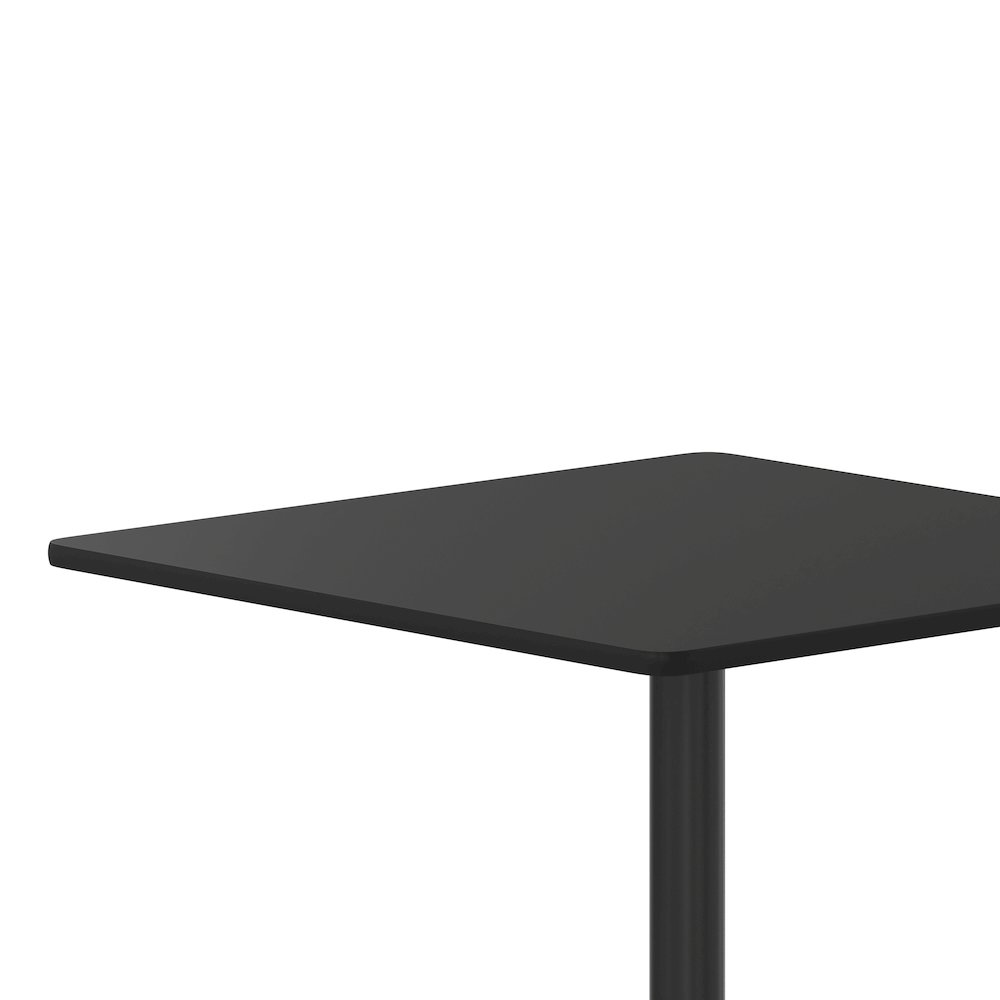 36'' Square Black Laminate Table Top with 30'' x 30'' Table Height Base. Picture 7
