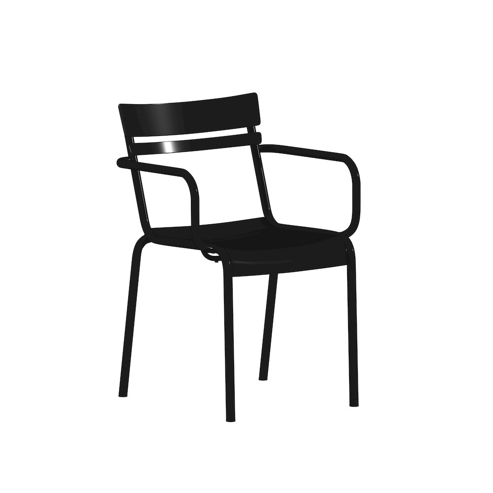 Modern Commercial Grade Indoor/Outdoor Steel Stack Chair. Picture 1
