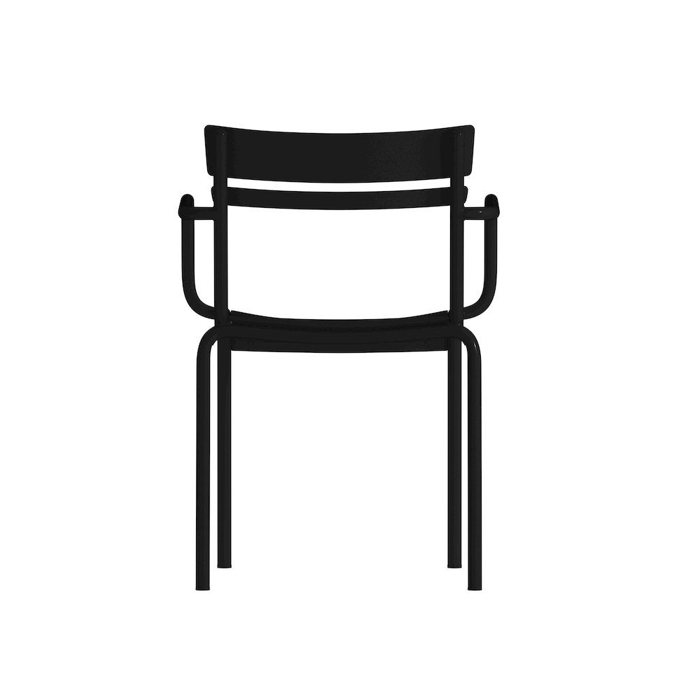 Modern Commercial Grade Indoor/Outdoor Steel Stack Chair. Picture 8