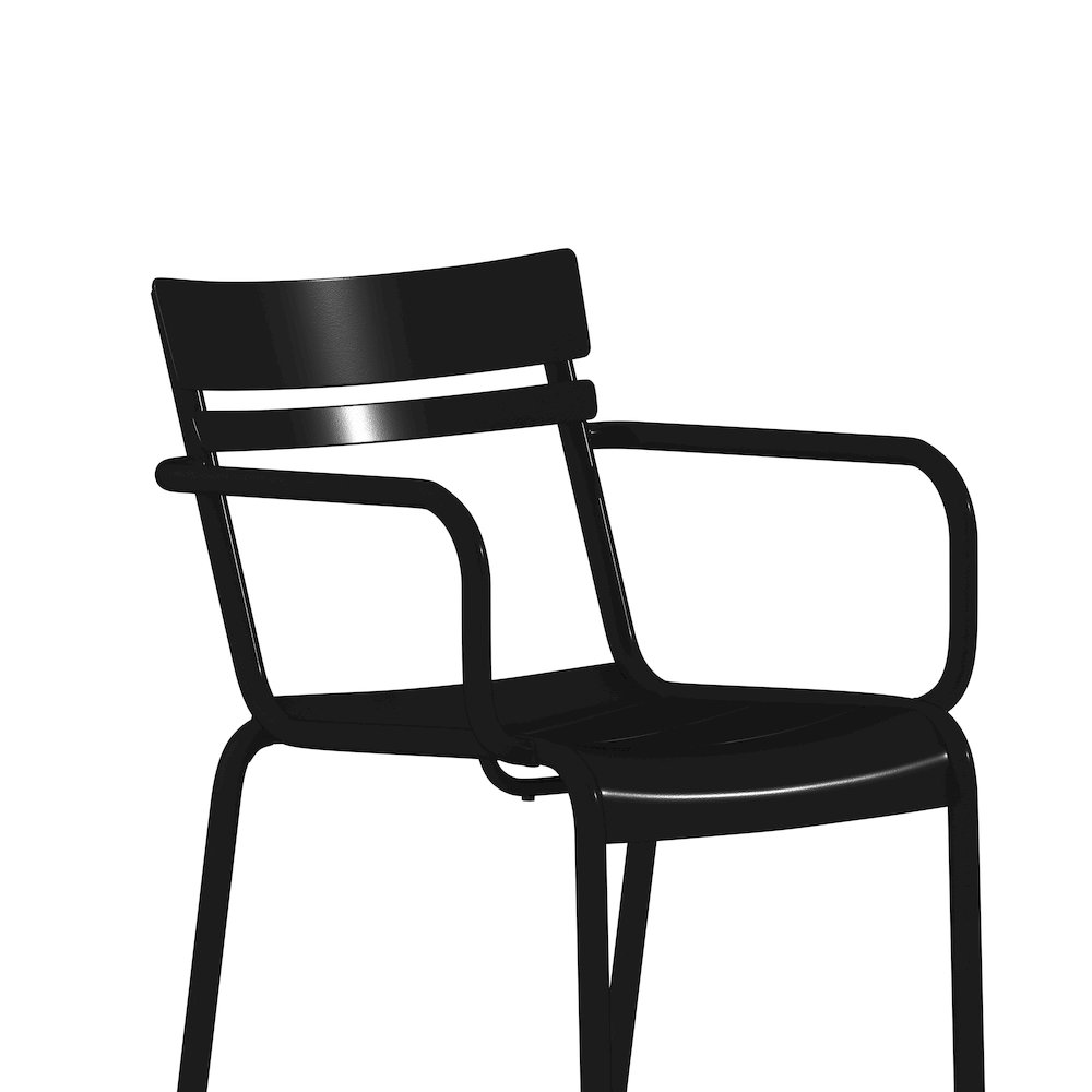 Modern Commercial Grade Indoor/Outdoor Steel Stack Chair. Picture 9