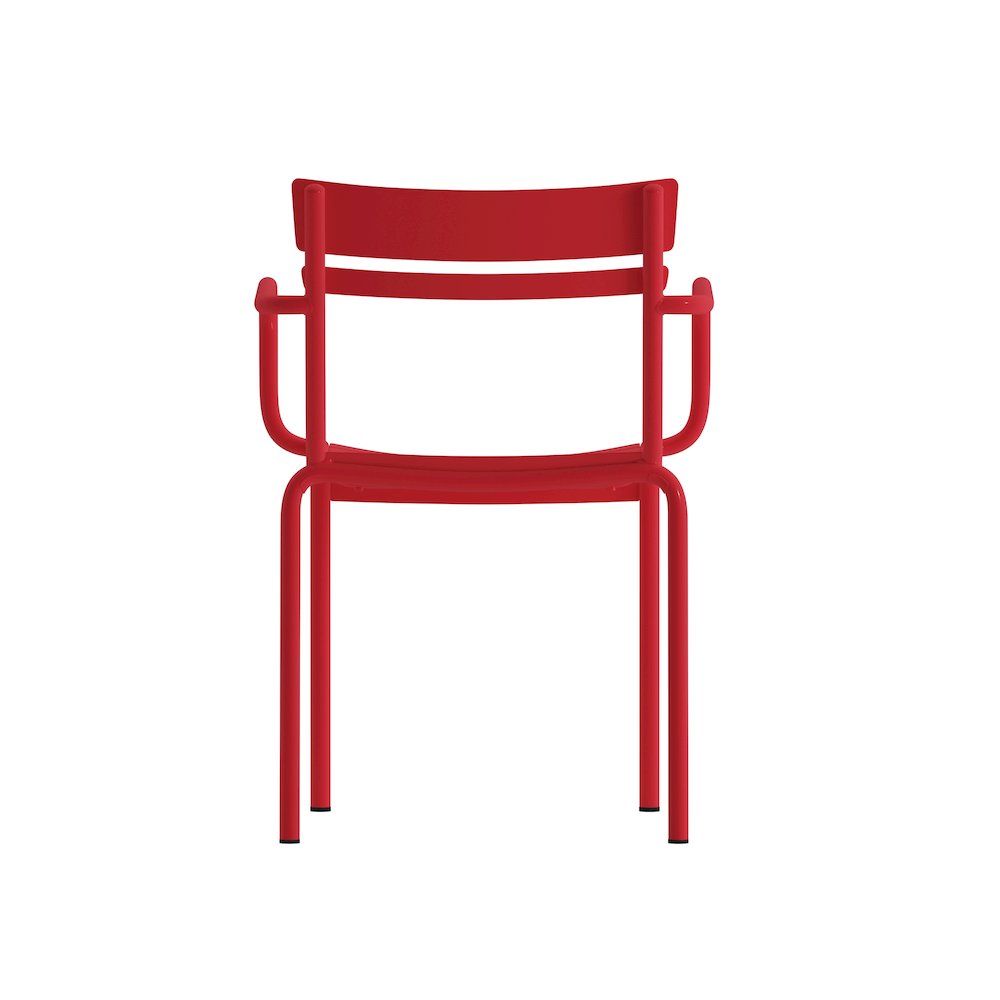 Modern Commercial Grade Indoor/Outdoor Steel Stack Chair. Picture 8