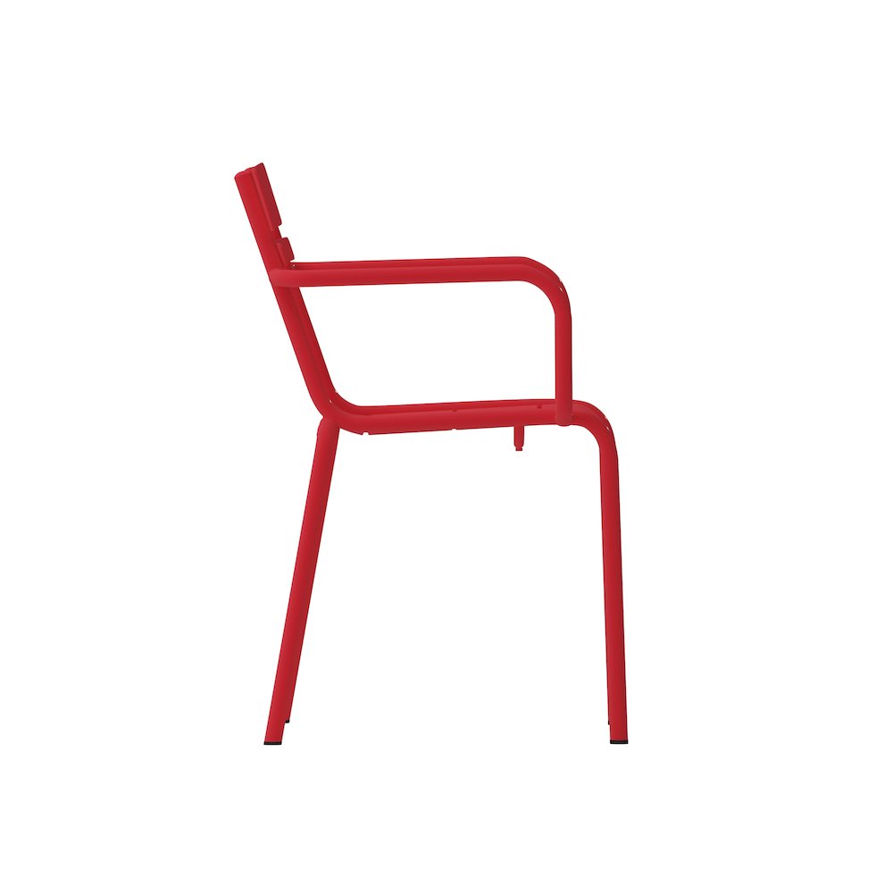 Modern Commercial Grade Indoor/Outdoor Steel Stack Chair. Picture 10