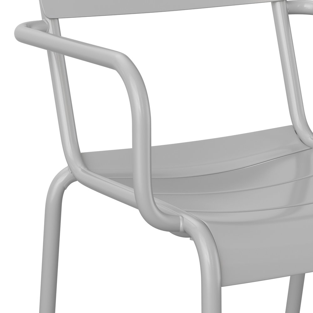 Modern Commercial Grade Indoor/Outdoor Steel Stack Chair. Picture 9