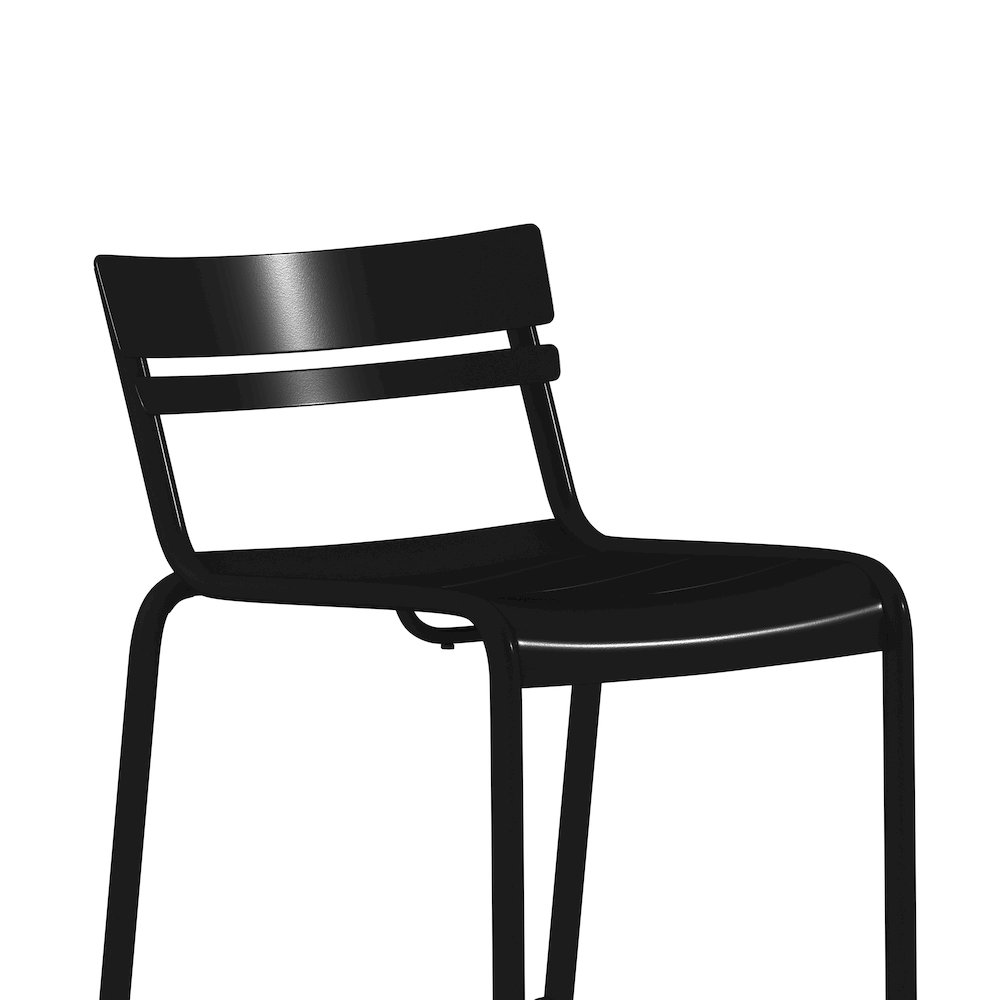 Modern Armless Commercial Grade Indoor/Outdoor Steel Stacking Bar Stool. Picture 9