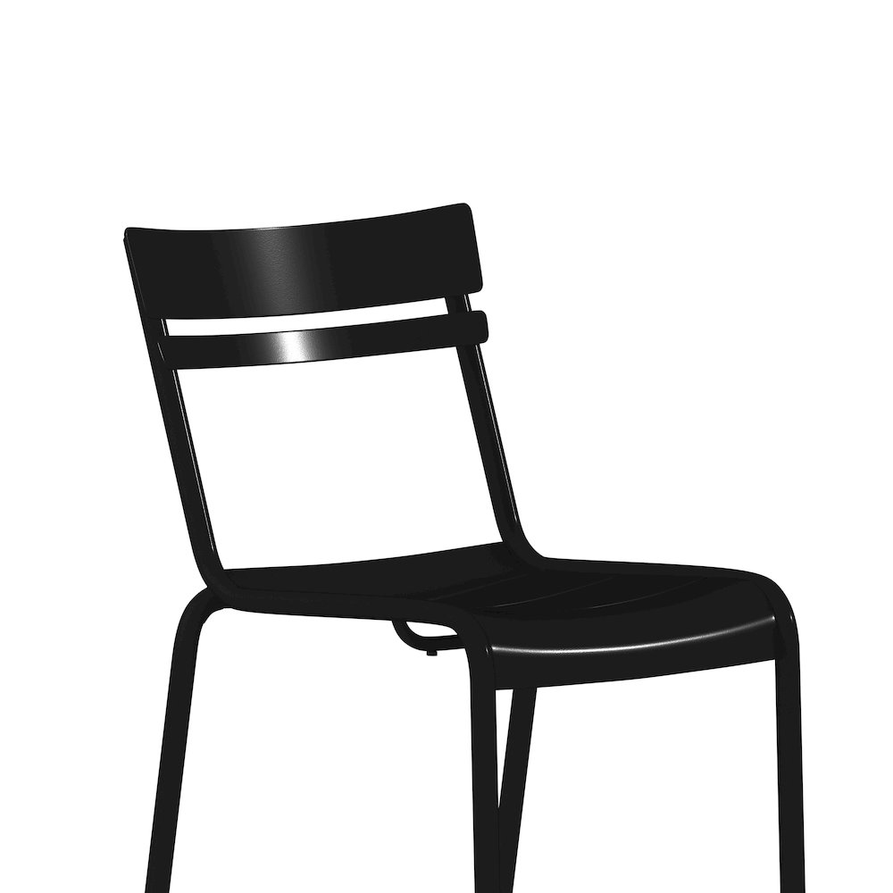 Modern Commercial Grade Indoor/Outdoor Armless Steel Stack Chair. Picture 9