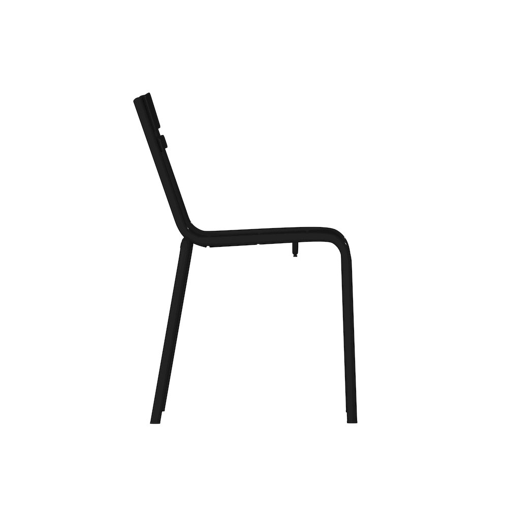 Modern Commercial Grade Indoor/Outdoor Armless Steel Stack Chair. Picture 10