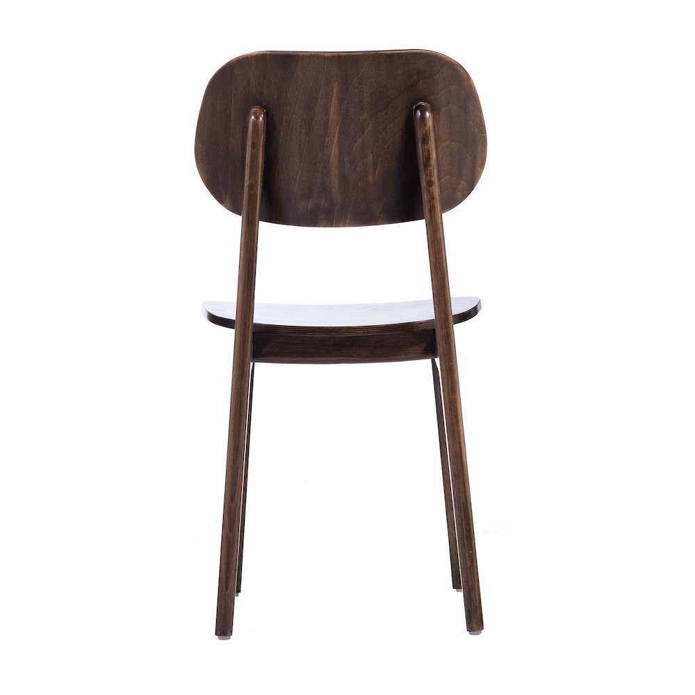 Verona Solid Wood Dining Chair with Curved Oval Backrest in Antique Copper. Picture 11