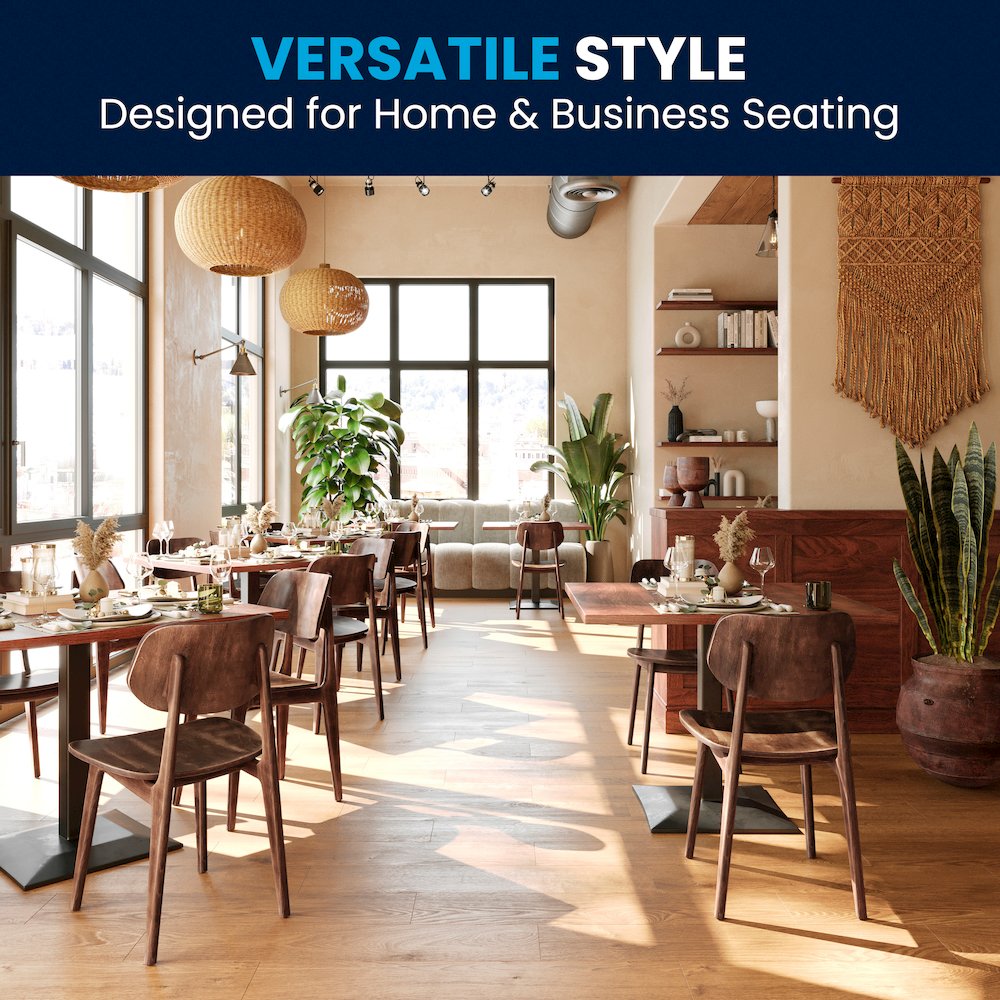 Verona Solid Wood Dining Chair with Curved Oval Backrest in Antique Copper. Picture 8