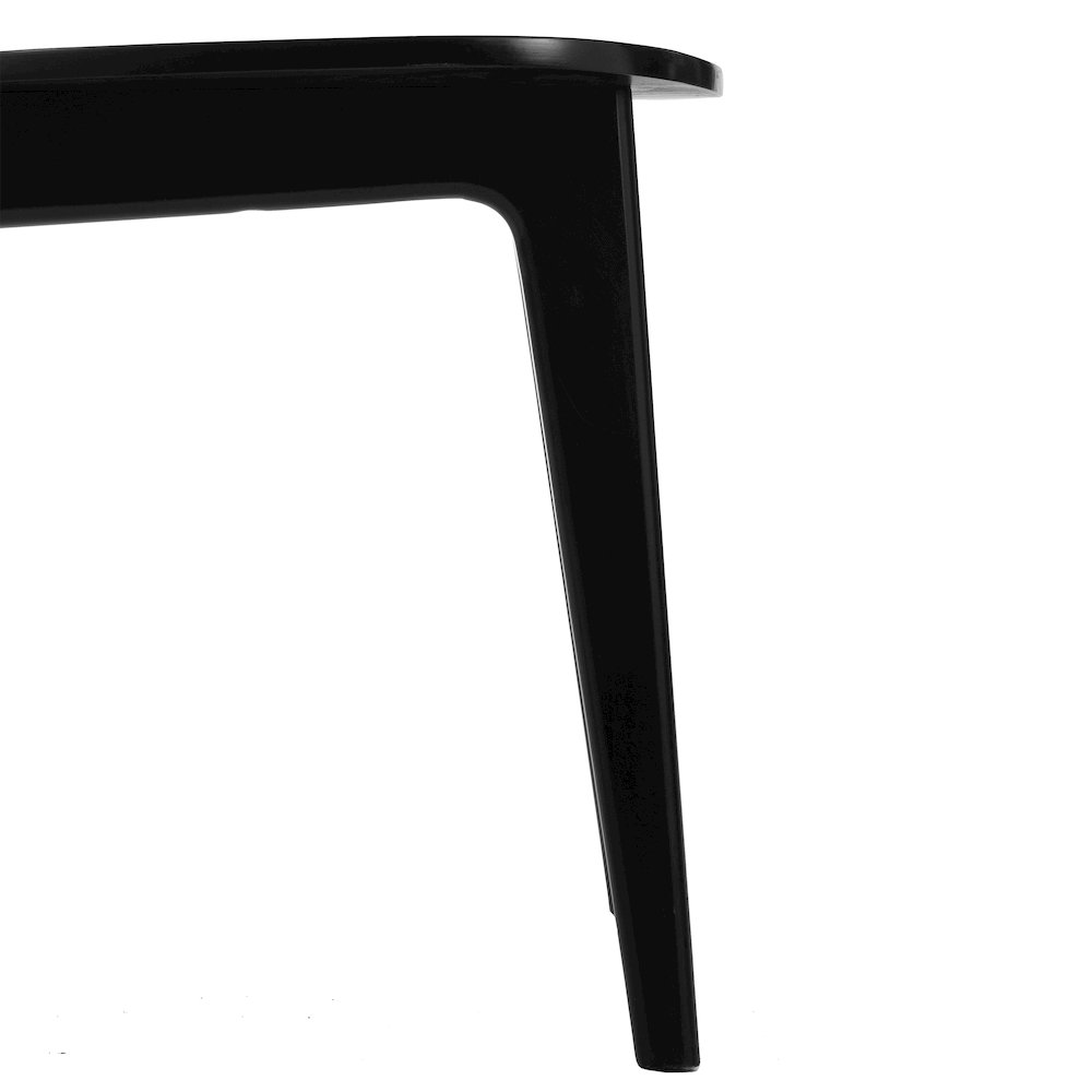 Verona Solid Wood Dining Chair with Curved Oval Backrest in Black. Picture 12