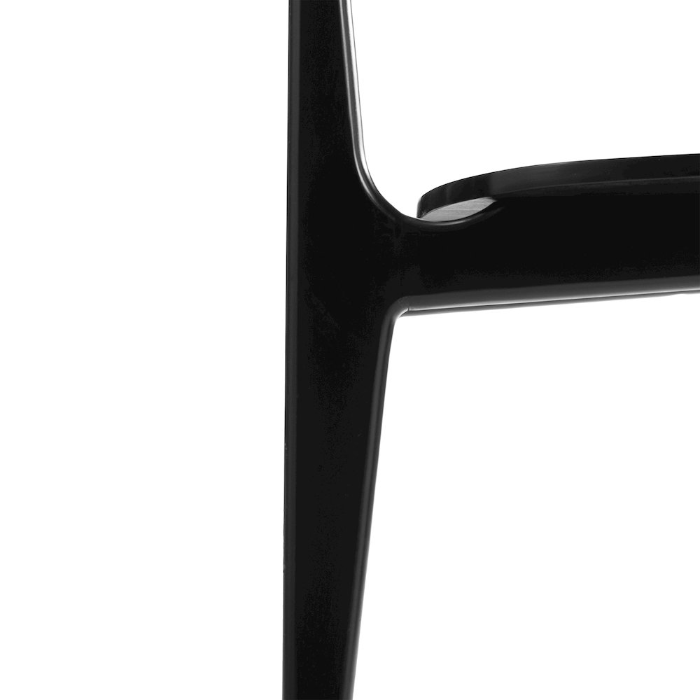 Verona Solid Wood Dining Chair with Curved Oval Backrest in Black. Picture 15