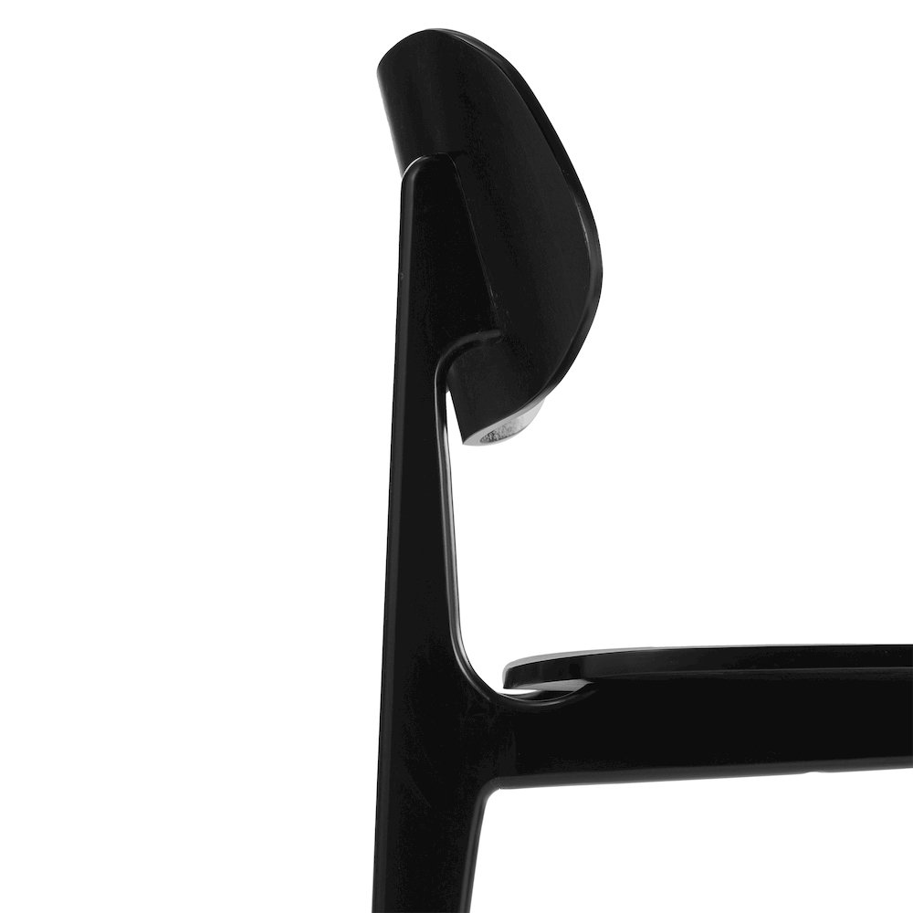 Verona Solid Wood Dining Chair with Curved Oval Backrest in Black. Picture 16