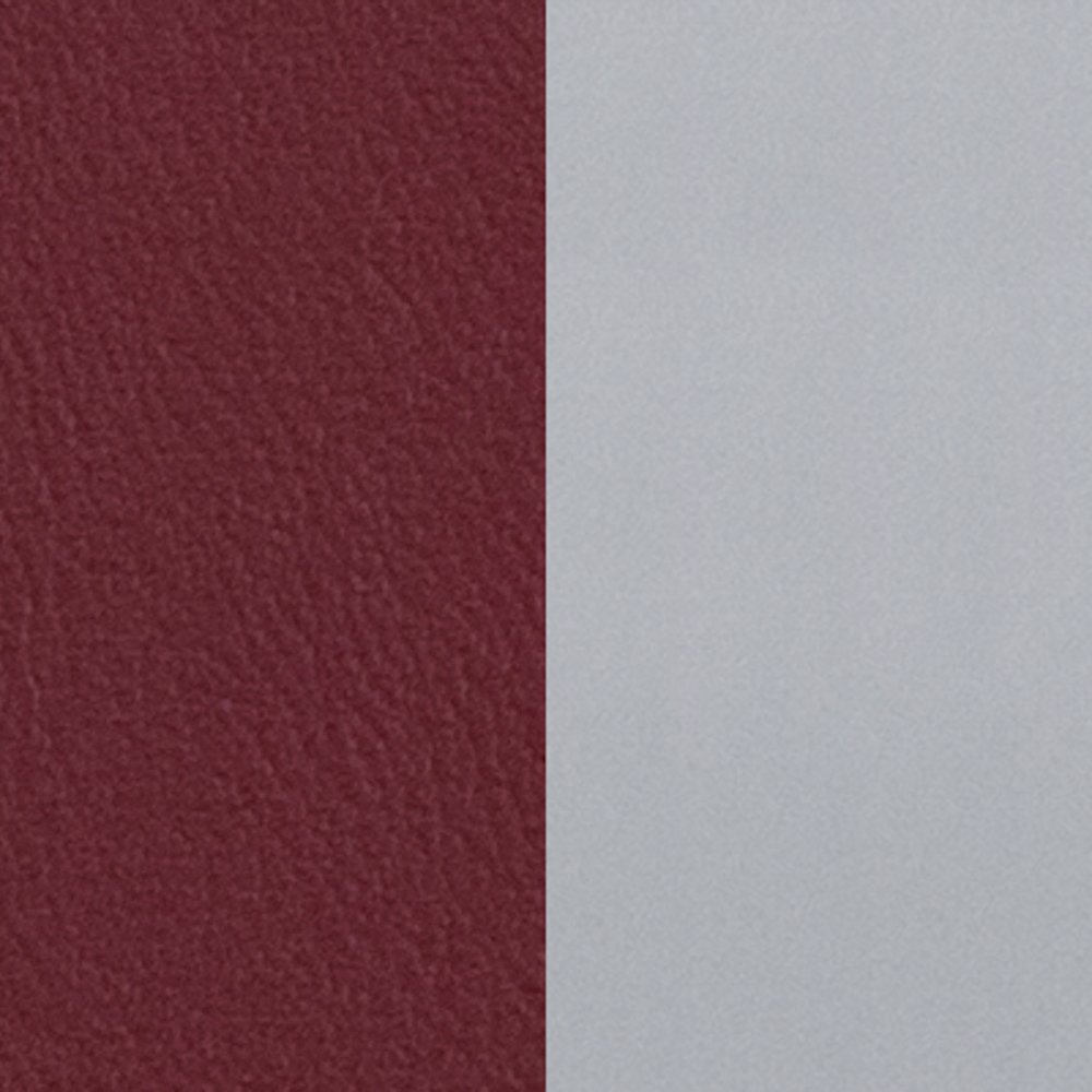 Silver Slat Back Metal Restaurant Barstool - Burgundy Vinyl Seat. Picture 5