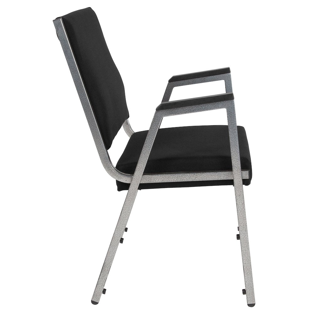 1000 lb. Rated Black Antimicrobial Fabric Bariatric Medical Reception Arm Chair. Picture 5