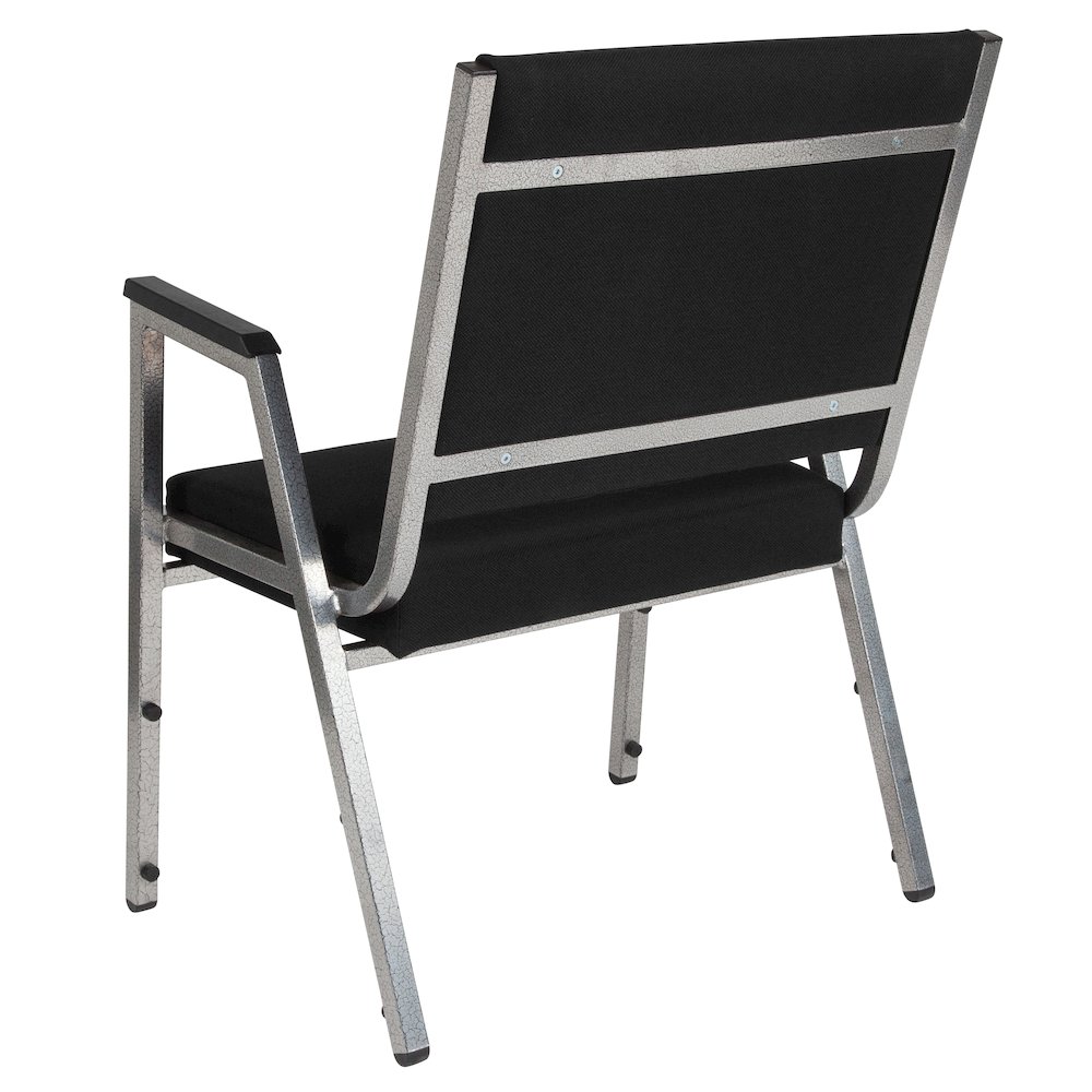 1000 lb. Rated Black Antimicrobial Fabric Bariatric Medical Reception Arm Chair. Picture 4