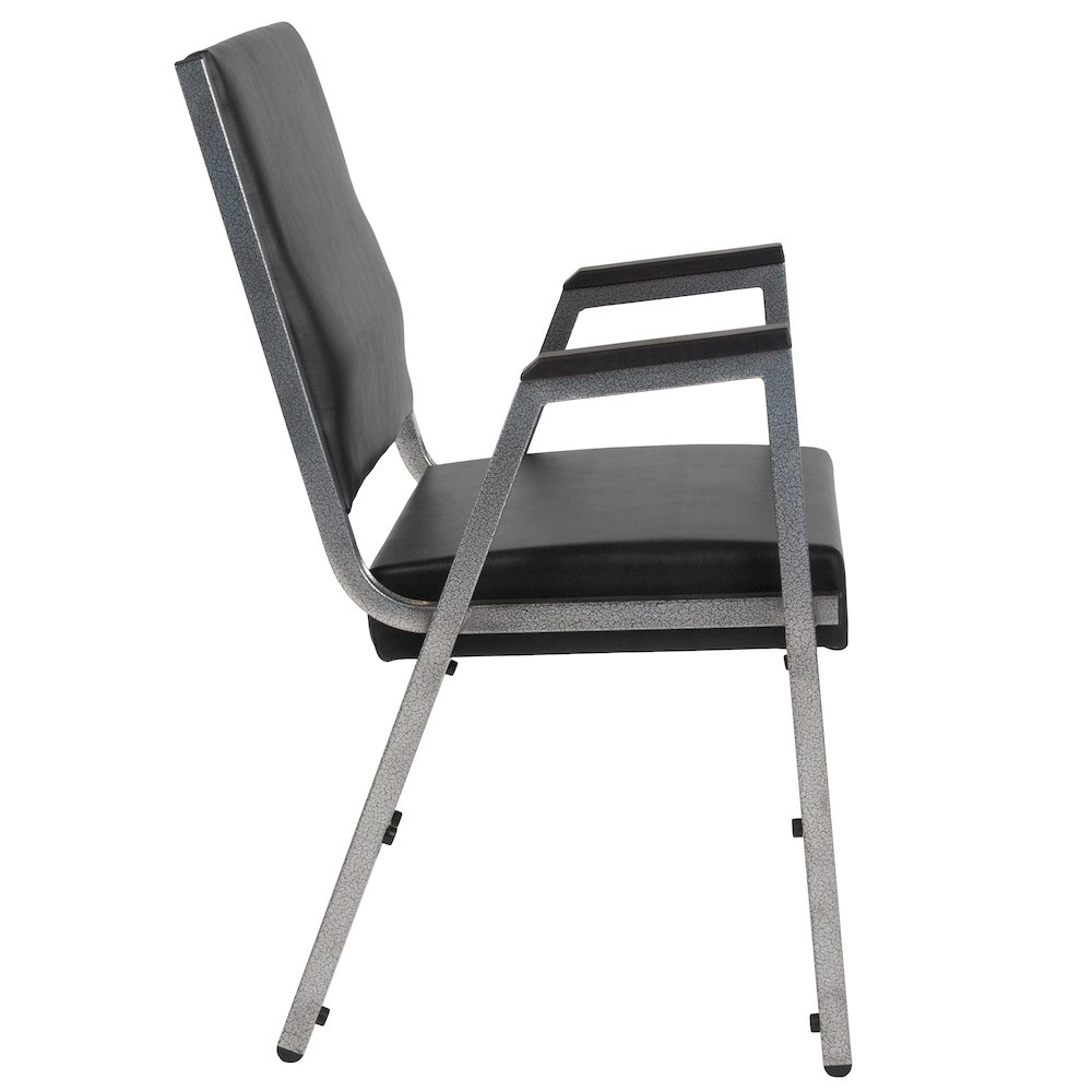 1000 lb. Rated Black Antimicrobial Vinyl Bariatric Medical Reception Arm Chair. Picture 8
