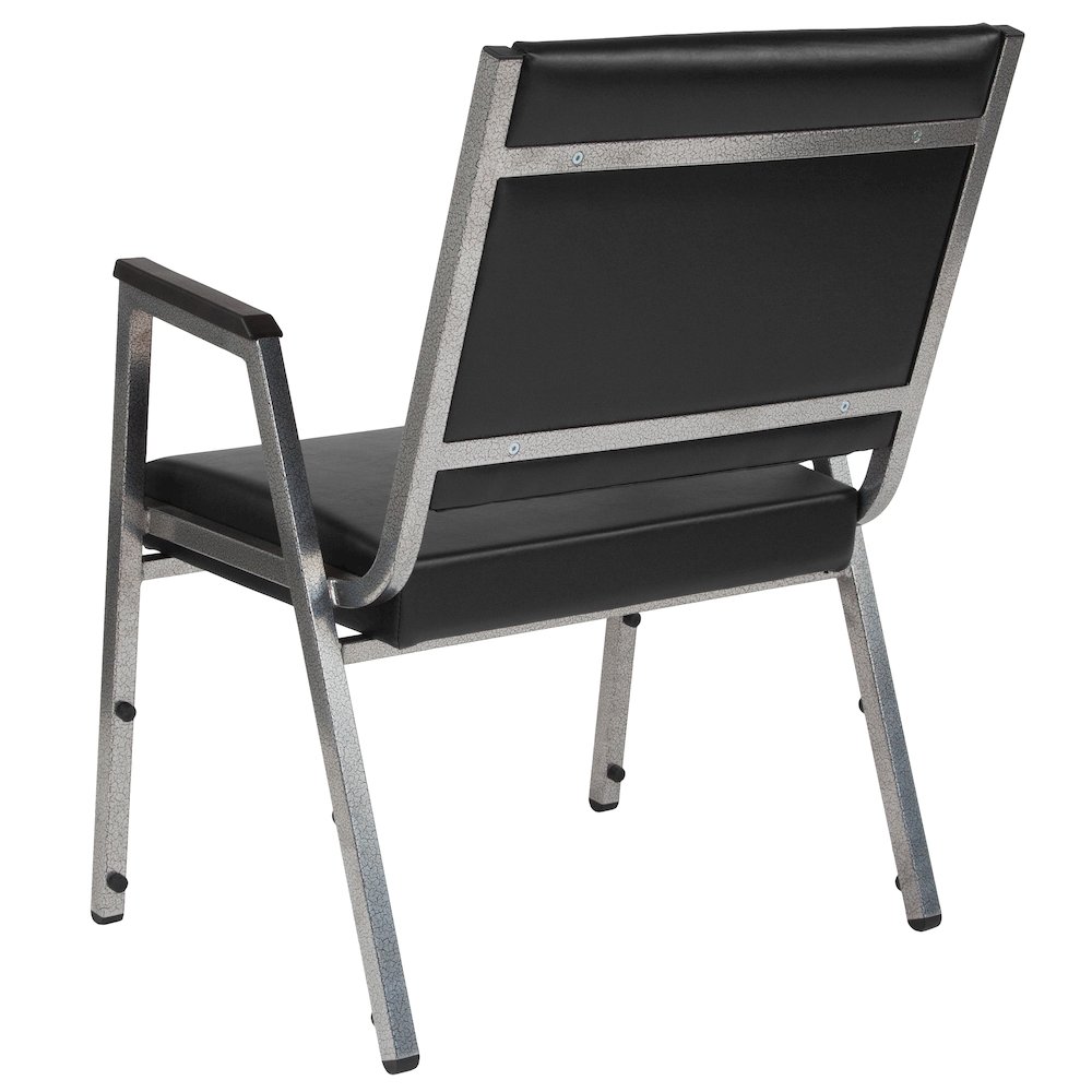 1000 lb. Rated Black Antimicrobial Vinyl Bariatric Medical Reception Arm Chair. Picture 6