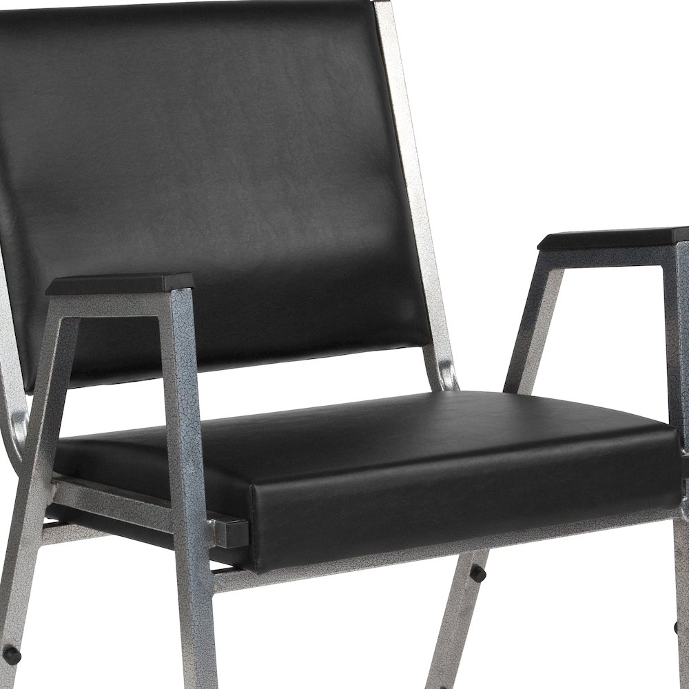 1000 lb. Rated Black Antimicrobial Vinyl Bariatric Medical Reception Arm Chair. Picture 10