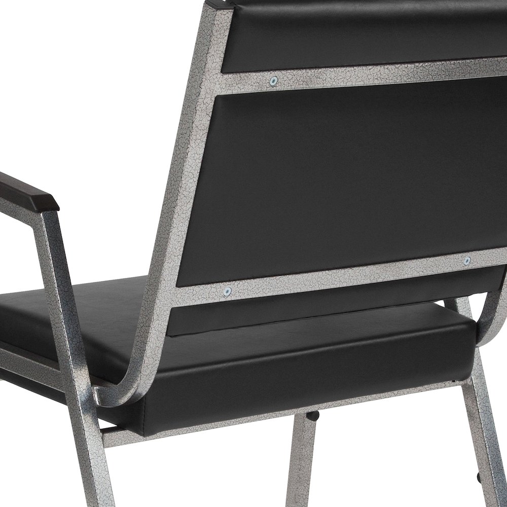 1000 lb. Rated Black Antimicrobial Vinyl Bariatric Medical Reception Arm Chair. Picture 7