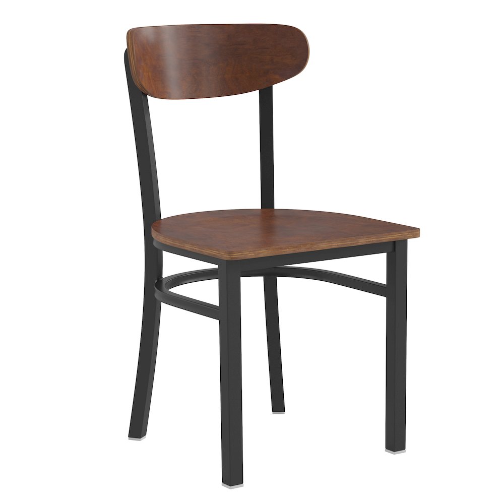 Commercial Grade Dining Chair with Solid Wood Back and Seat. Picture 1