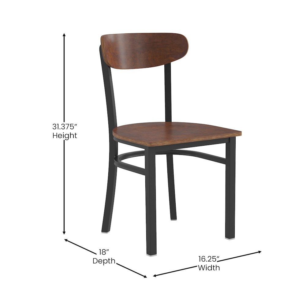 Commercial Grade Dining Chair with Solid Wood Back and Seat. Picture 5