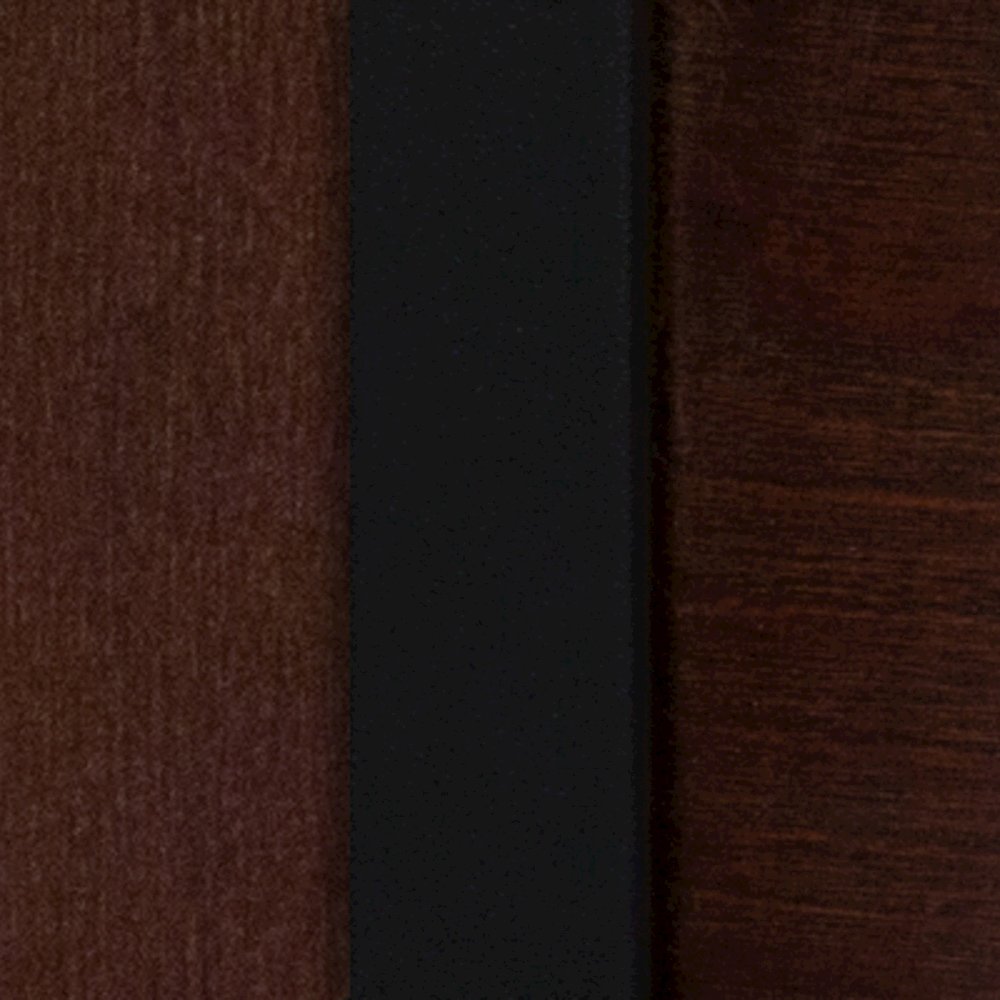 Black 3 Circle Back Metal Restaurant Chair - Walnut Wood Back & Seat. Picture 6