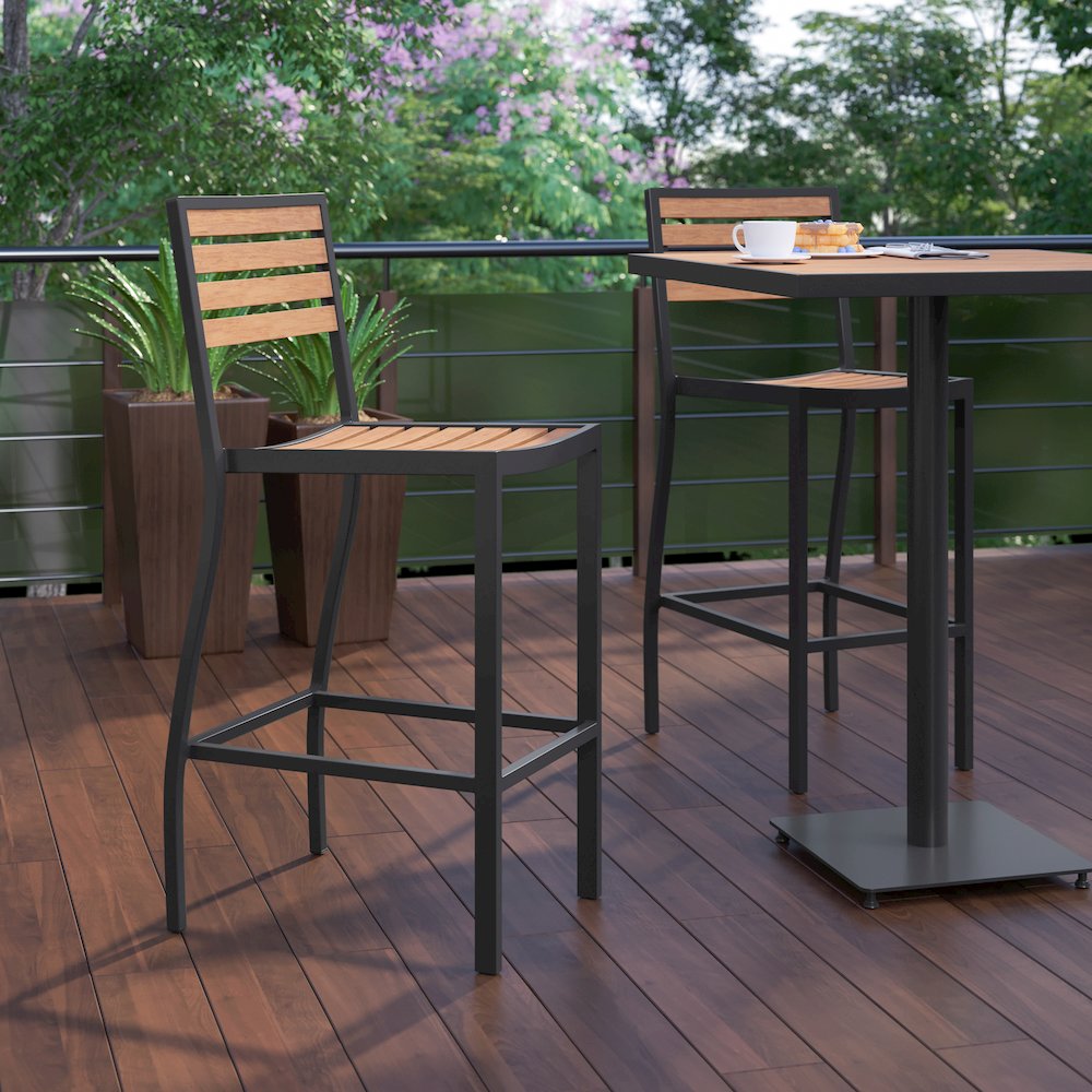 Contemporary All-Weather Patio Bar Stool. Picture 7
