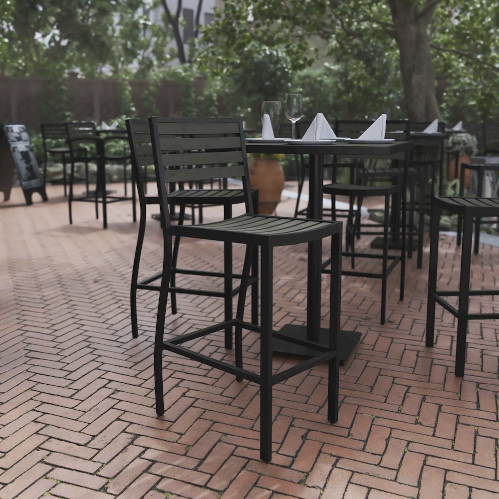 Contemporary All-Weather Patio Bar Stool. Picture 2