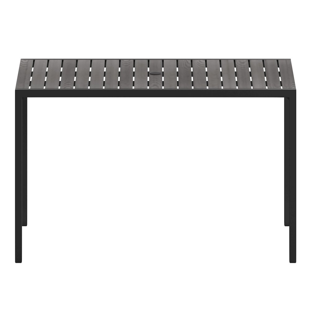 Outdoor Patio Dining Table with Umbrella Holder Hole. Picture 9