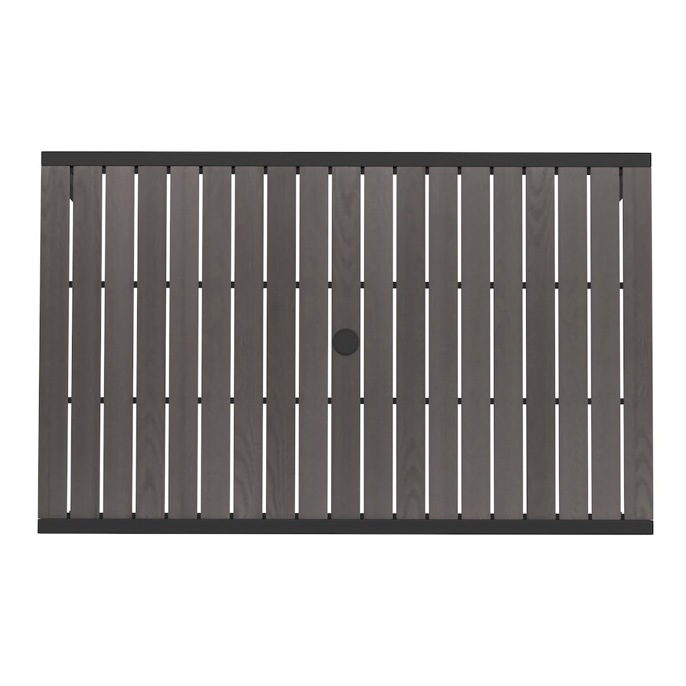 Outdoor Patio Dining Table with Umbrella Holder Hole. Picture 10