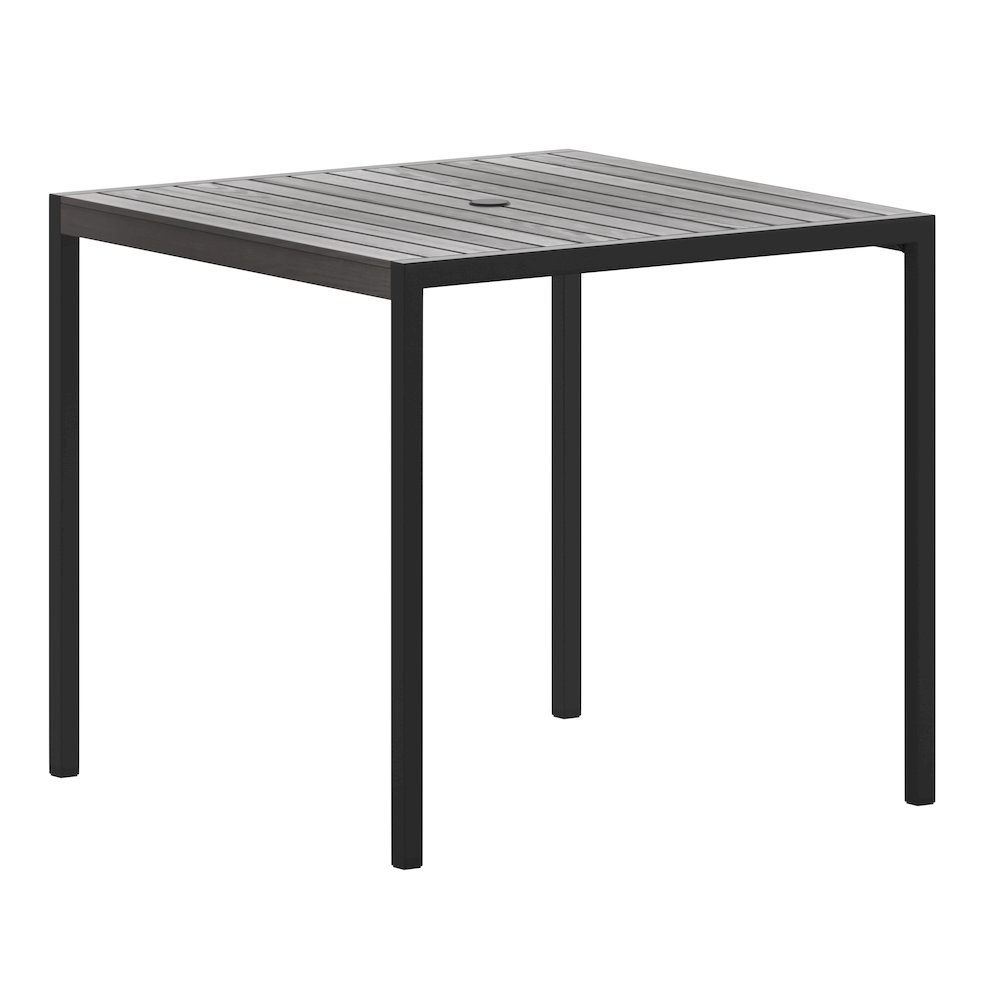 Outdoor Patio Dining Table with Umbrella Holder Hole. Picture 1