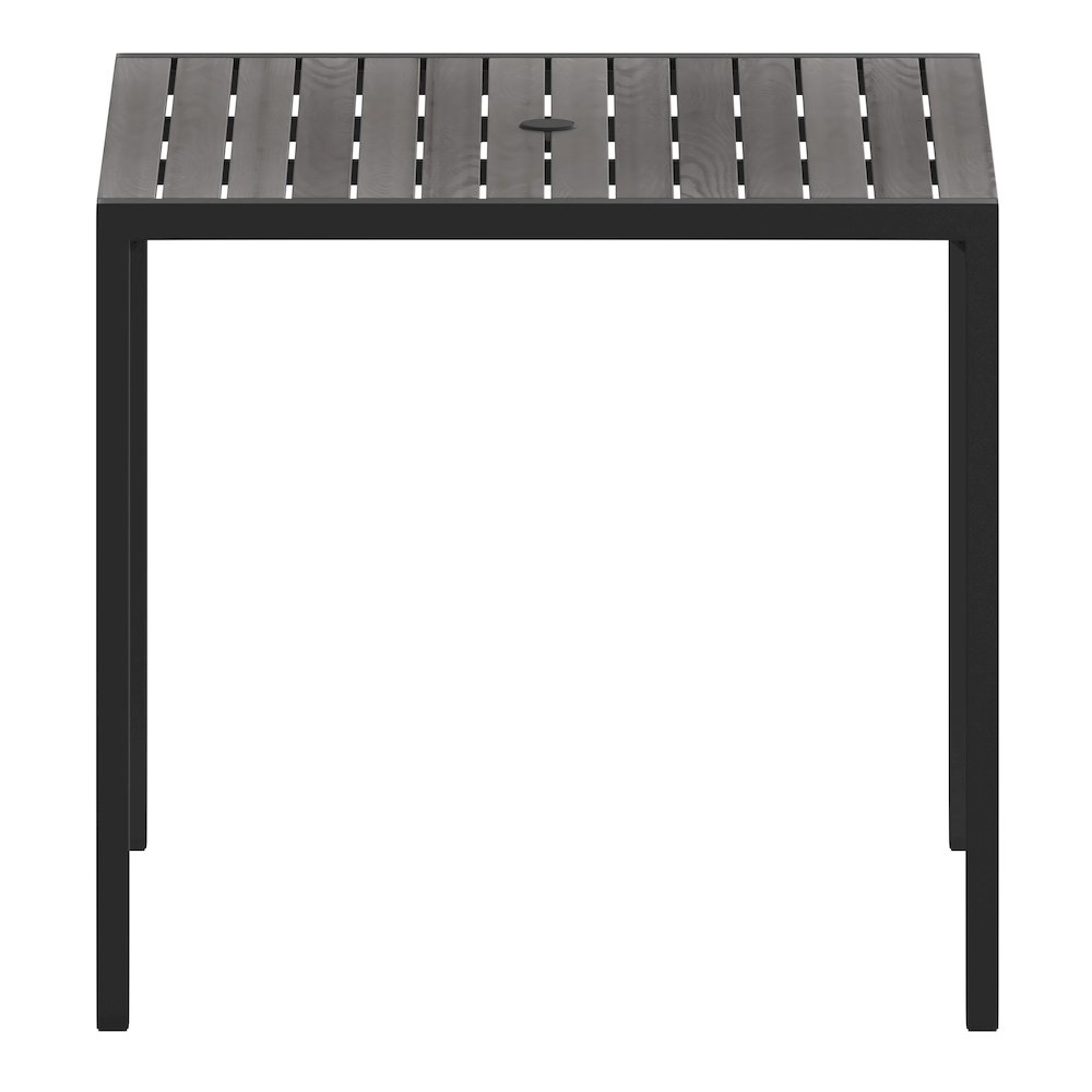 Outdoor Patio Dining Table with Umbrella Holder Hole. Picture 7