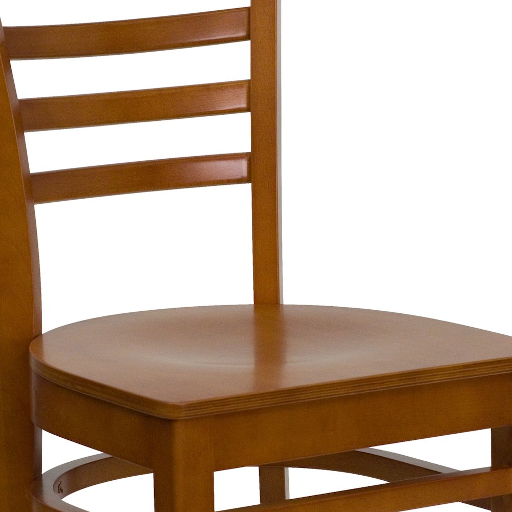 Ladder Back Cherry Wood Restaurant Chair. Picture 7