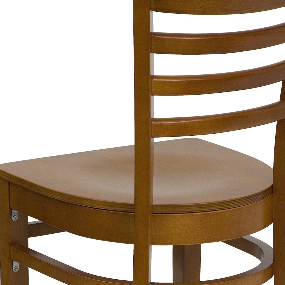 Ladder Back Cherry Wood Restaurant Chair. Picture 10