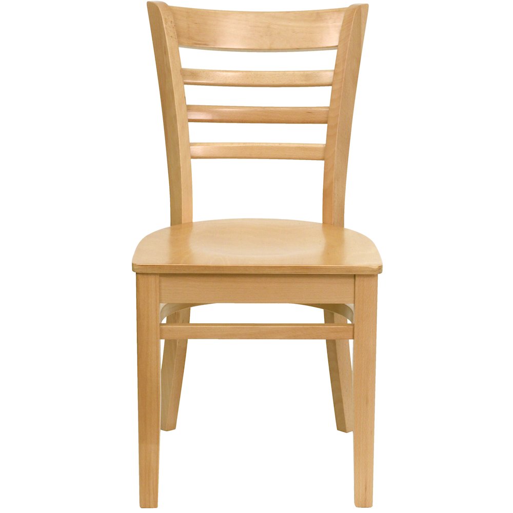 Ladder Back Natural Wood Restaurant Chair. Picture 9