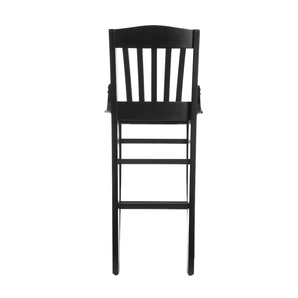 HERCULES School House Back Black Wood Restaurant Barstool. Picture 7