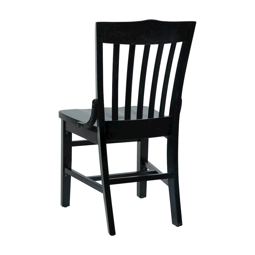 HERCULES School House Back Black Wood Restaurant Chair. Picture 7