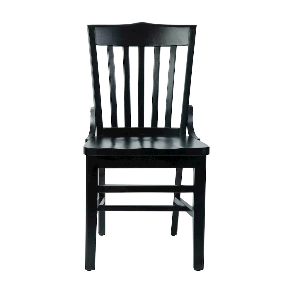 HERCULES School House Back Black Wood Restaurant Chair. Picture 9