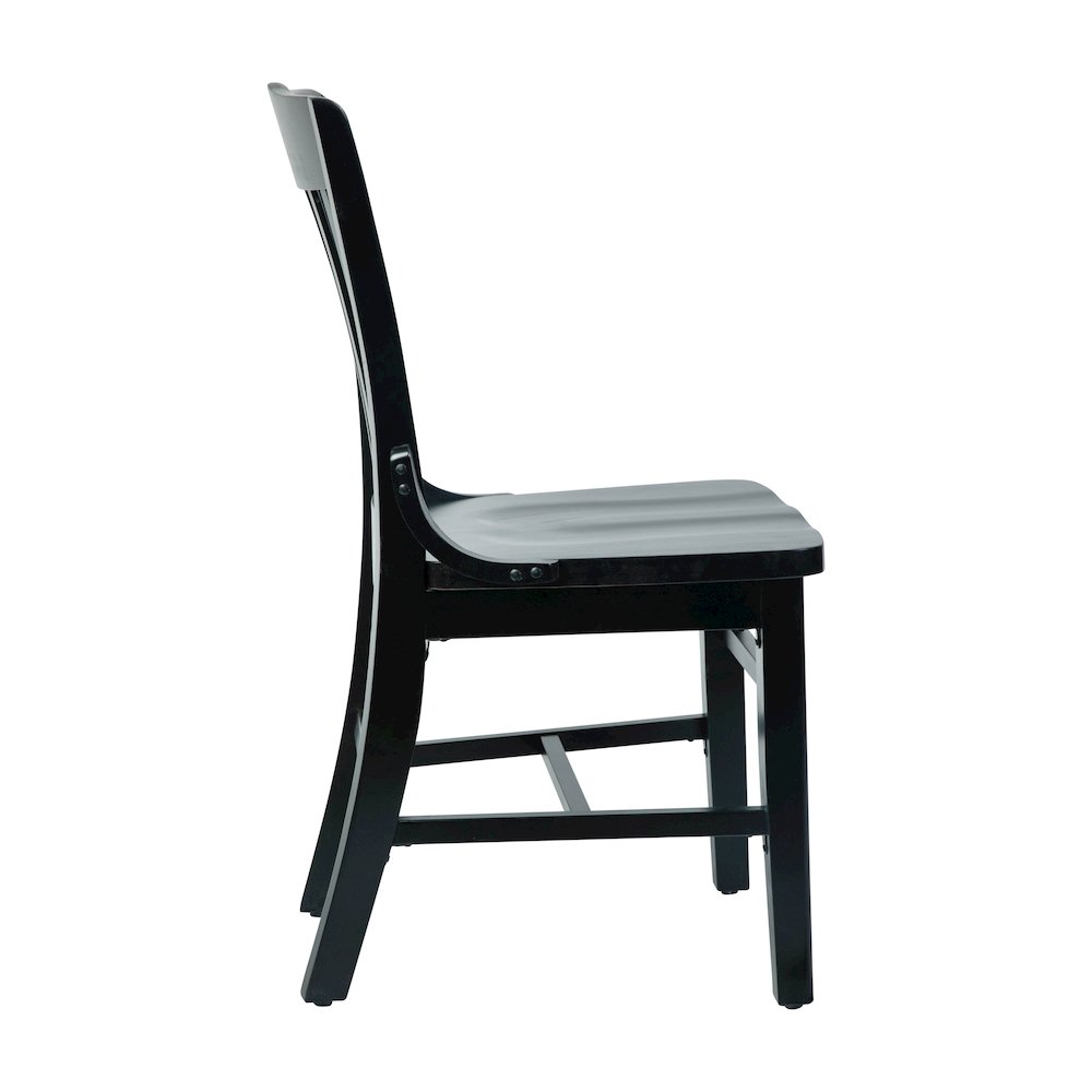 HERCULES School House Back Black Wood Restaurant Chair. Picture 8