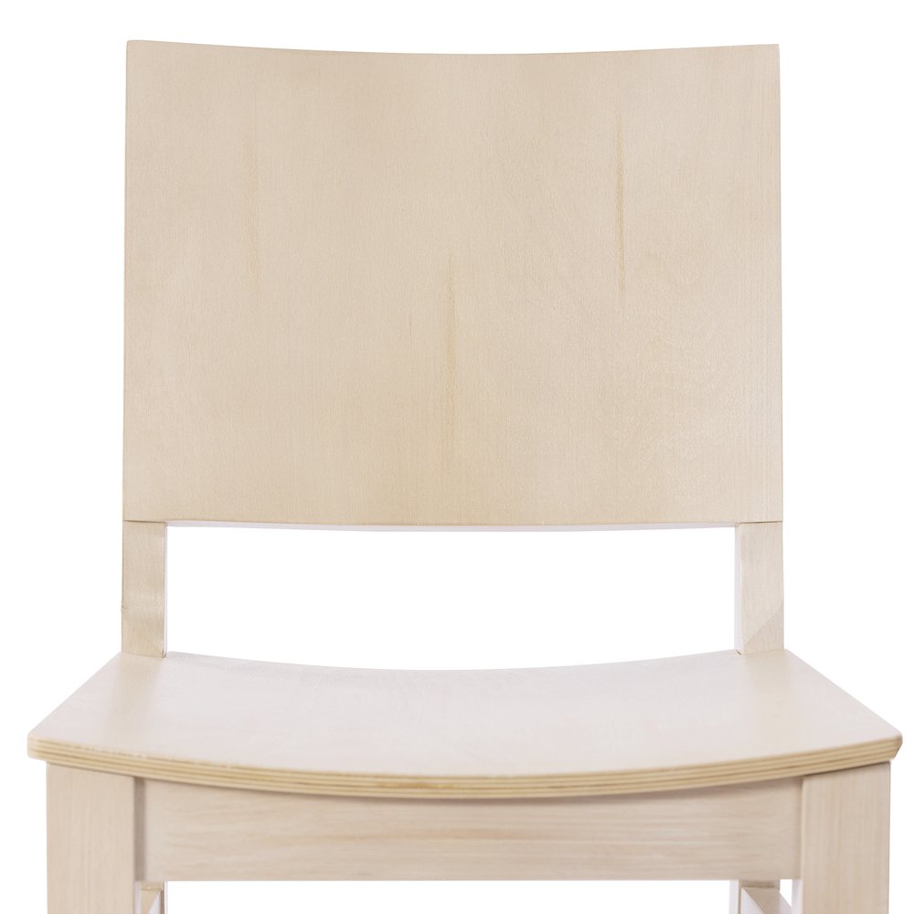 Naples Solid Wood Dining Chair with Curved Backrest and Antique White Finish. Picture 9