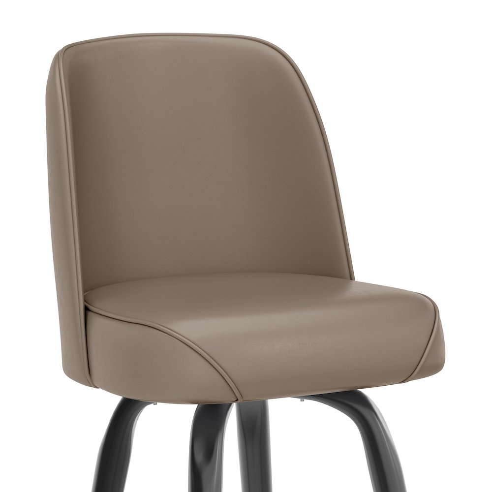 James Commercial Grade Metal Barstool with Beige Swivel Bucket Seat. Picture 8