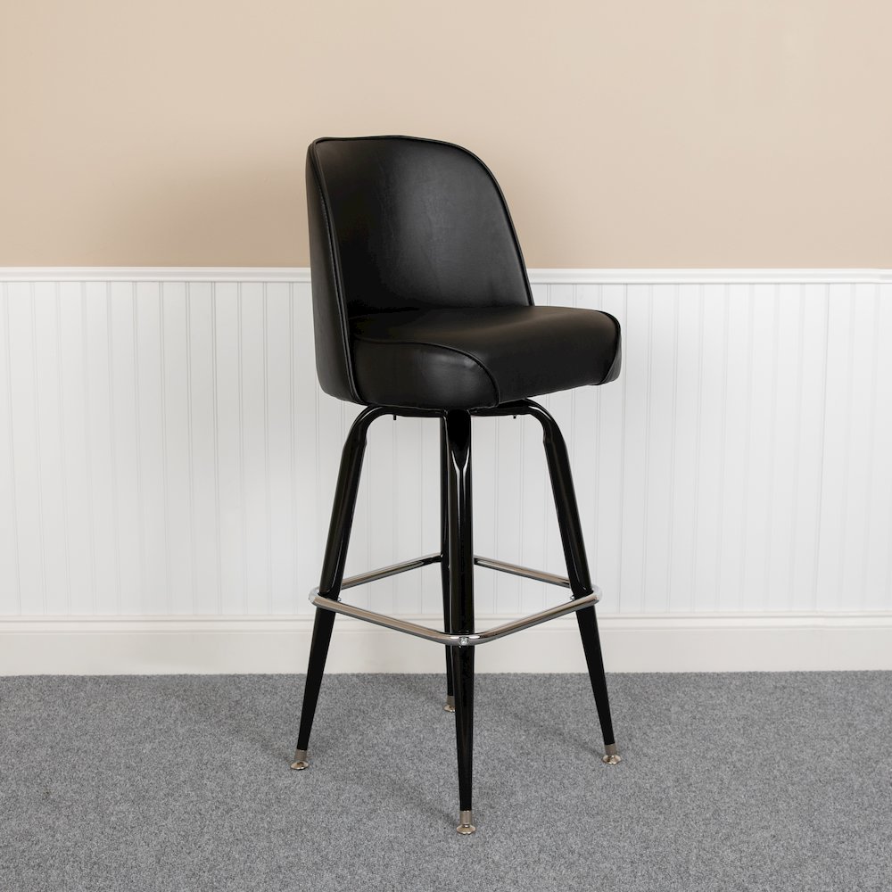 Metal Barstool with Swivel Bucket Seat. Picture 2