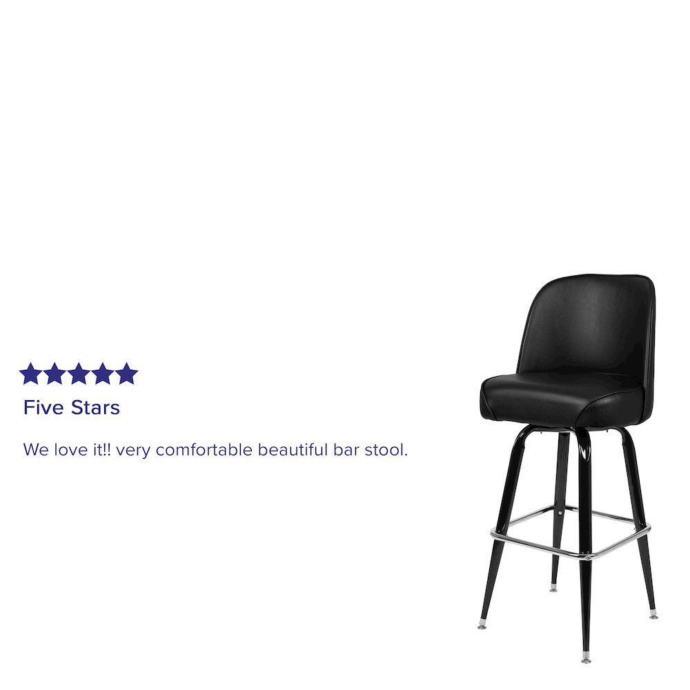 Metal Barstool with Swivel Bucket Seat. Picture 4