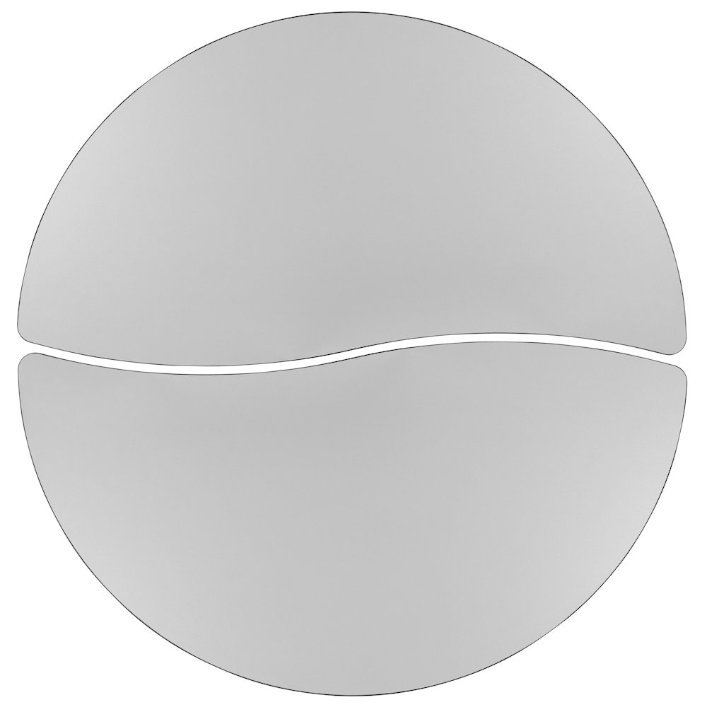 2 Piece Emmy 60" Circle Wave Grey Thermal Activity Table Set. Picture 8