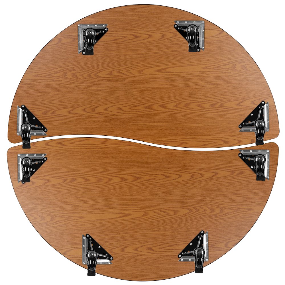 2 Piece Mobile Emmy 60" Circle Wave Grey Thermal Kids Activity Table Set. Picture 9