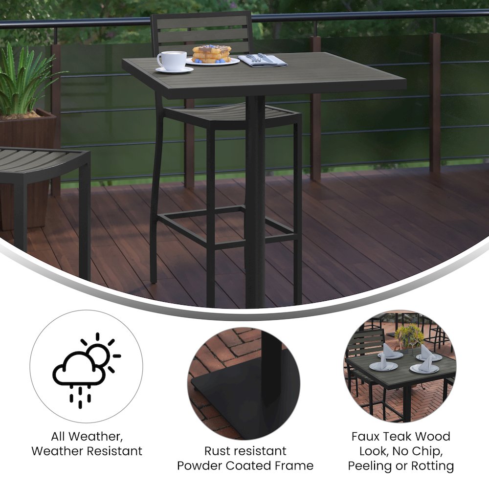 Modern Indoor/Outdoor Patio Dining Table For 4. Picture 4