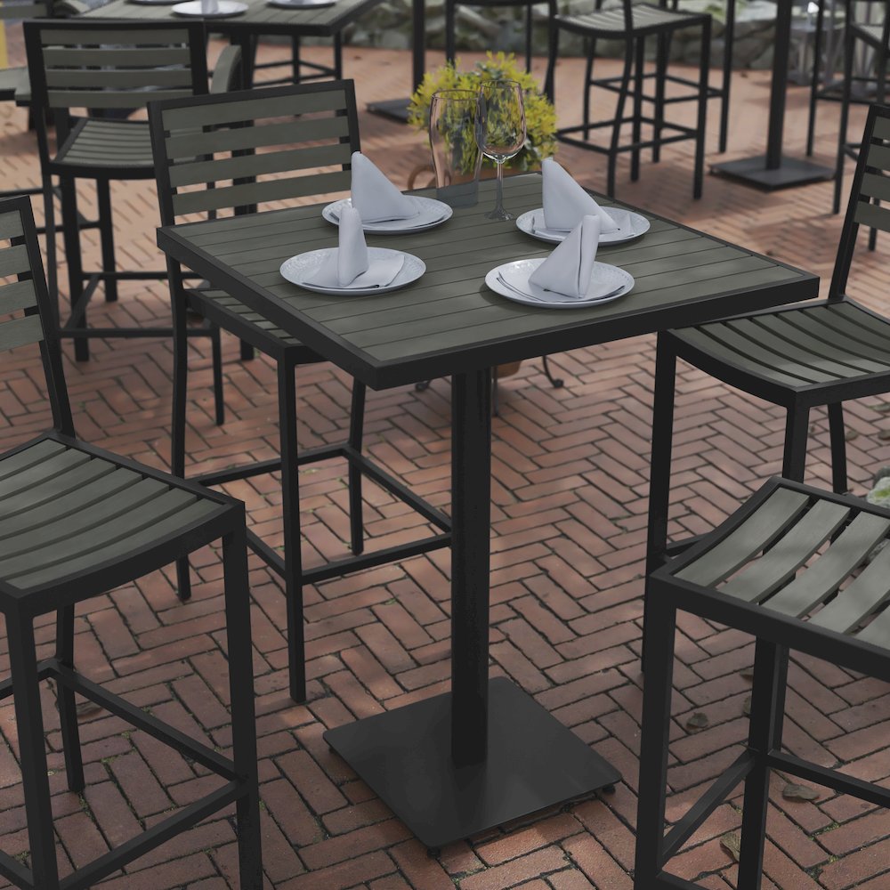 Modern Indoor/Outdoor Patio Dining Table For 4. Picture 2