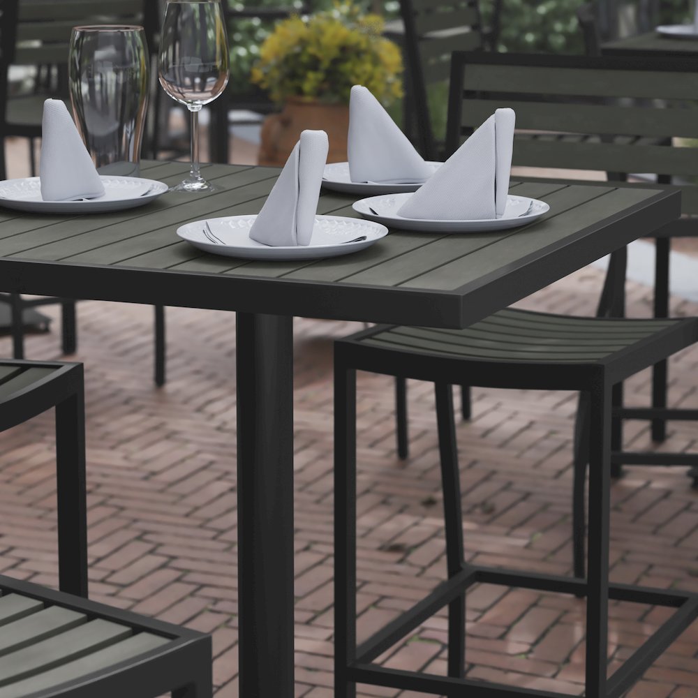 Modern Indoor/Outdoor Patio Dining Table For 4. Picture 7