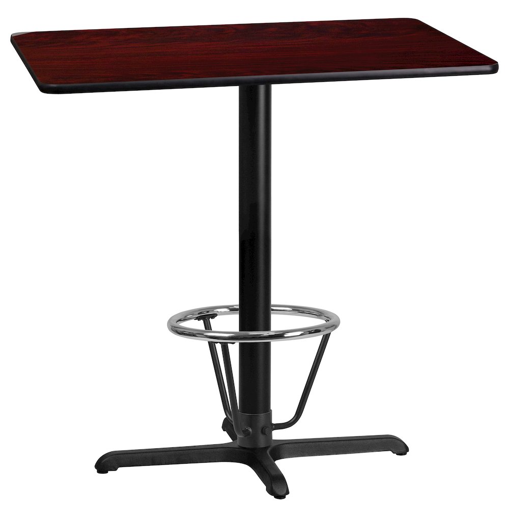 24'' x 42'' Mahogany Table Top with 23.5'' x 29.5'' Bar Height. Picture 1